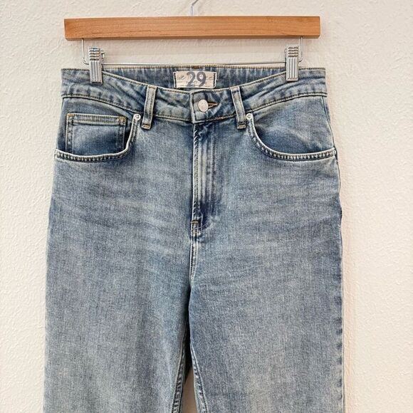 Free People Thunderbird Flare Wide Leg Light Wash Jeans Silver Women's Size 29 - Picture 5 of 15